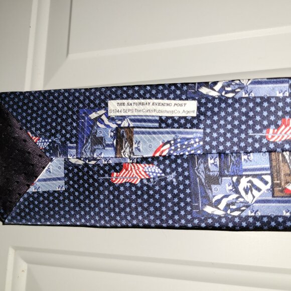 The Saturday Evening Post Patriotic Necktie 100% Silk - Picture 5 of 6